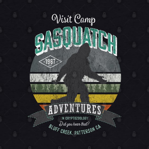 Visit Camp Sasquatch - Funny Big Foot TDesign v2 by Vector Deluxe